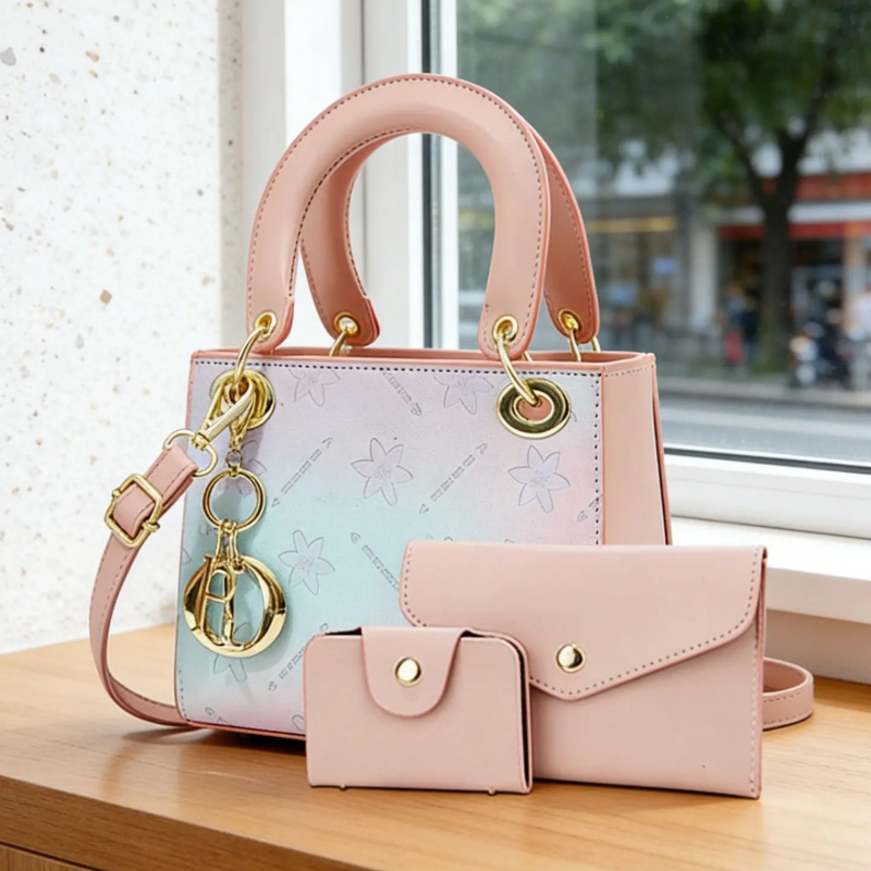 Women Bags Crossbody - مجموعة حقائب كتف مطبوعة بتدرج لوني،