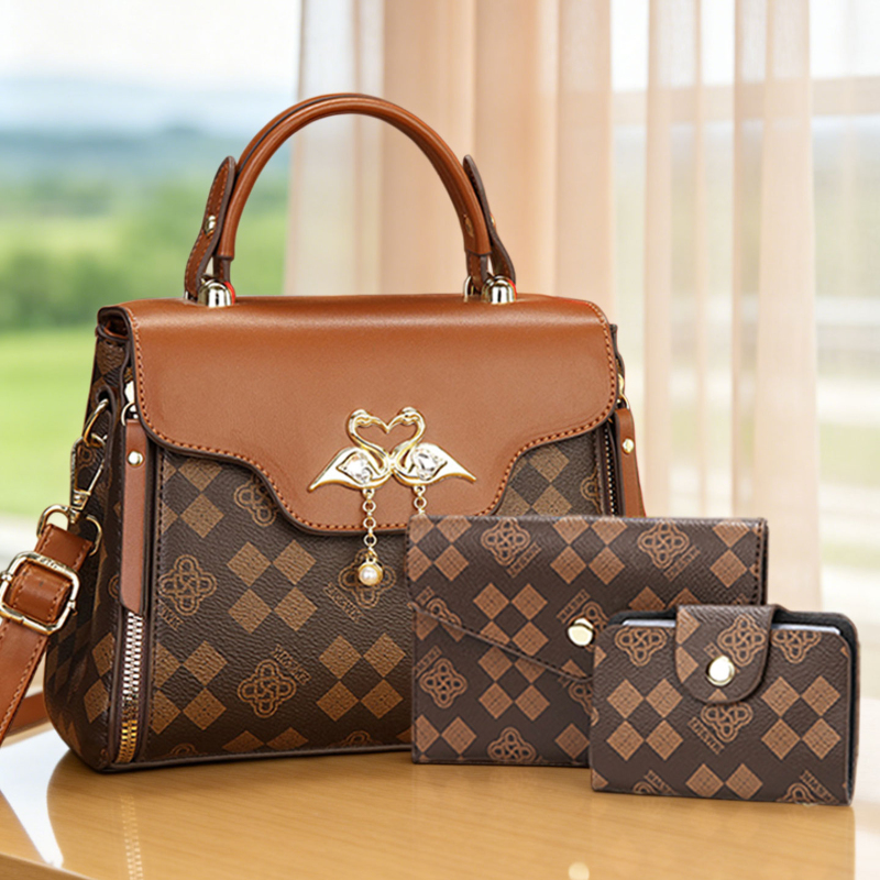 Women Bags Crossbody - مجموعة حقائب نسائية من 3 قطع،