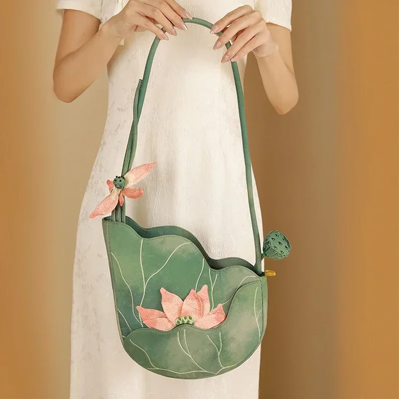 أنيقة النمط الصيني لوتس ليف ال - مراجعة Women'S Bags New Collection وسعره