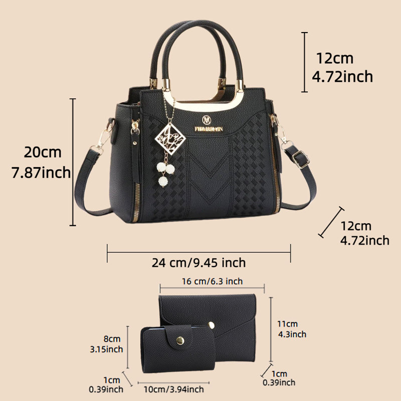 مجموعة حقائب يد من 3 قطع مصنوع - مراجعة Women Bags Crossbody وسعره