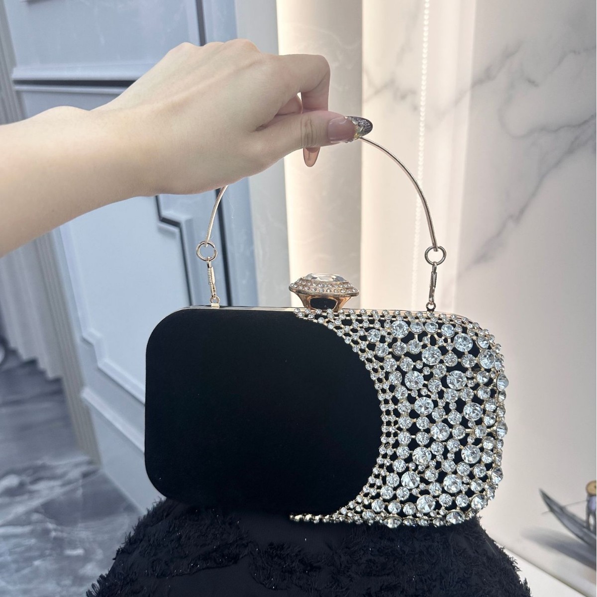 حقيبة يد مسائية مدمجة بالألماس - مراجعة Women'S Elle Bags وسعره
