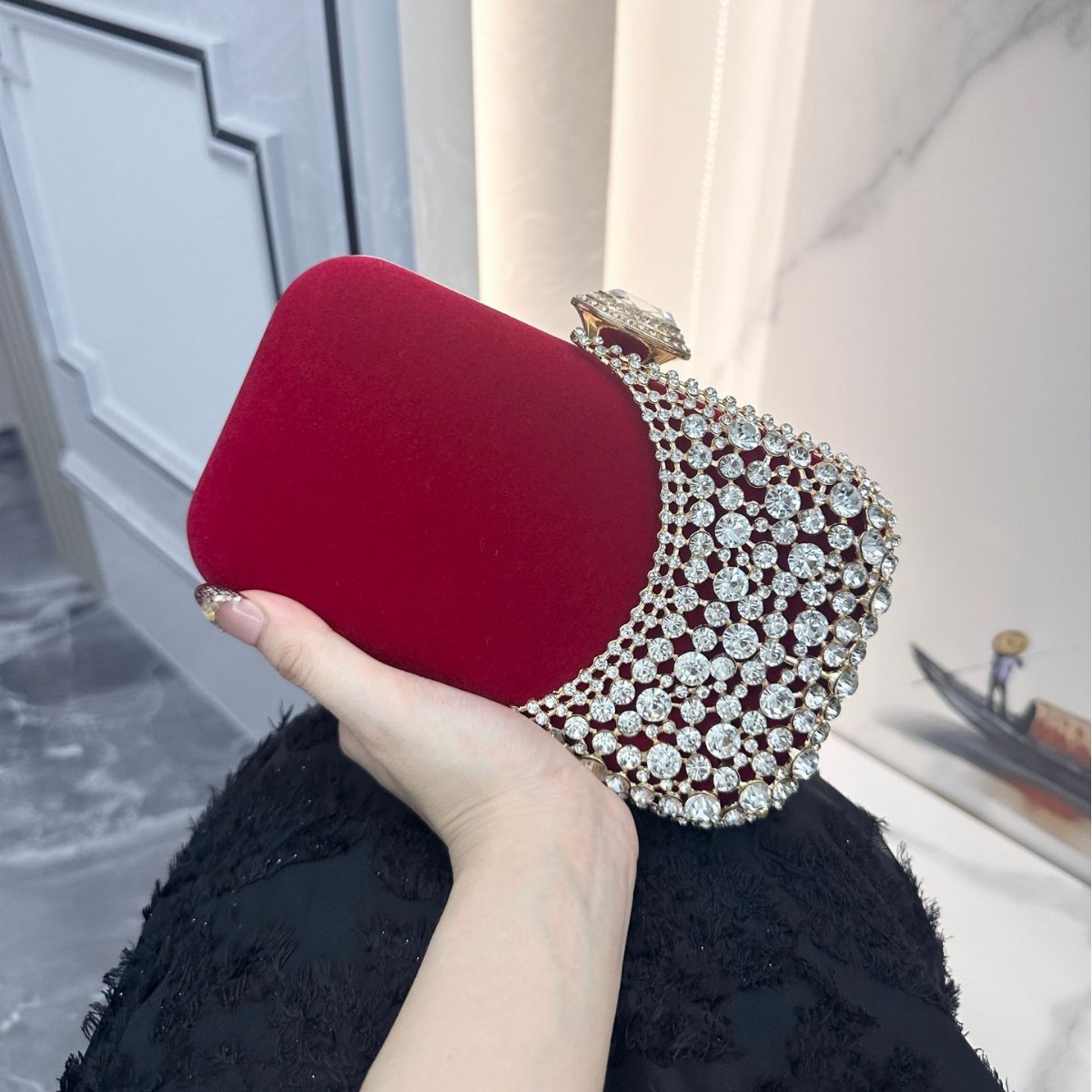 حقيبة يد مسائية مدمجة بالألماس - مراجعة Women'S Elle Bags وسعره