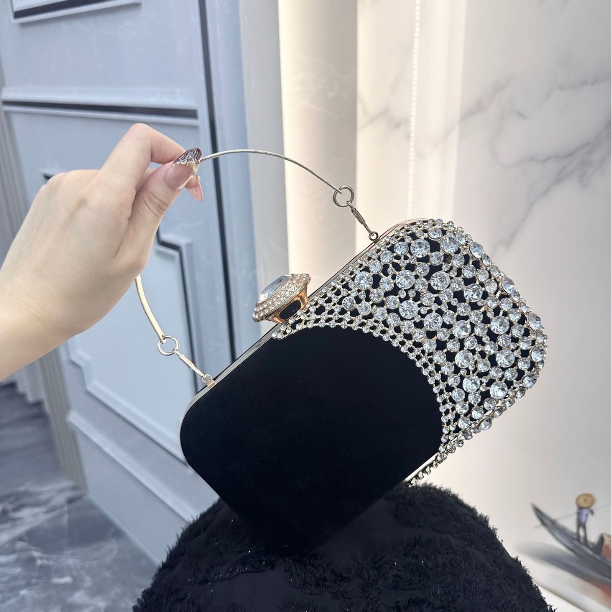 حقيبة يد مسائية مدمجة بالألماس - مراجعة Women'S Elle Bags وسعره