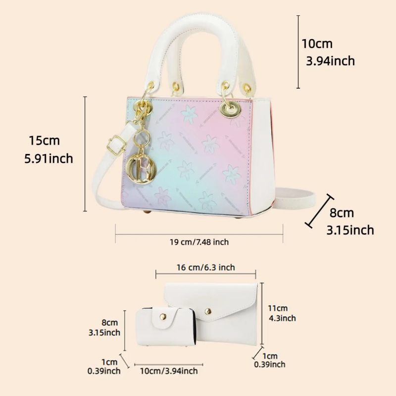مجموعة حقائب كتف مطبوعة بتدرج  - مراجعة Women Bags Crossbody وسعره