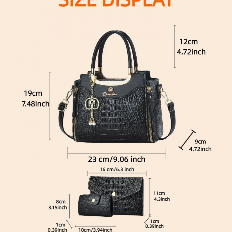 مجموعة حقائب يد نسائية بنقشة ا - مراجعة Women Bags Crossbody وسعره