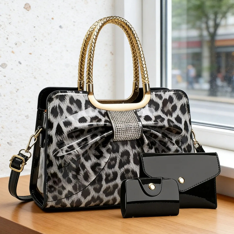 حقيبة نسائية بطبعة الفهد مع عق - مراجعة Women Bags Crossbody وسعره