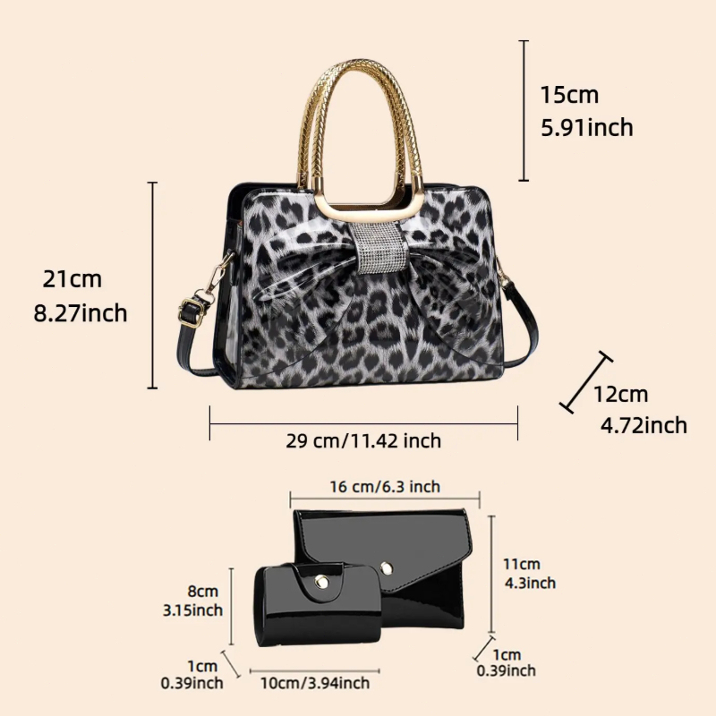 حقيبة نسائية بطبعة الفهد مع عق - مراجعة Women Bags Crossbody وسعره